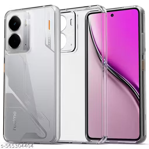 Sars Soft Silicon Protective Flixible TPU Back Case Cover for Realme P3 5G - Transparent
