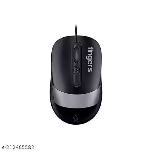 FINGERS SuperHit Wired Mouse with Advance Optical Technology (Lightweight | Trendy Dual-Tone Design | Works Well with Windows®, Mac, Linux)