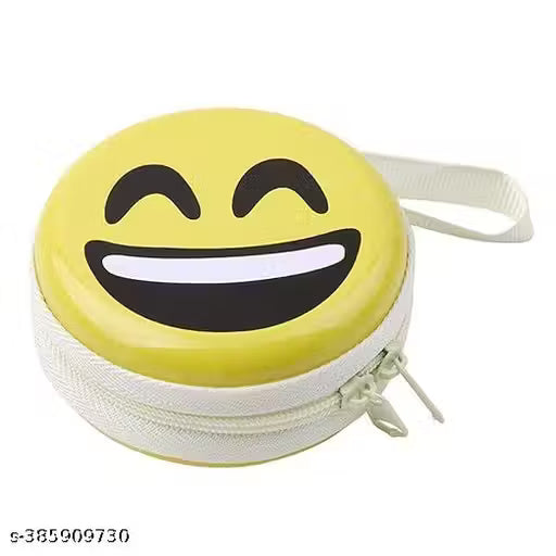 Smiley Case Yellow Case For Headphone, Earphone , Coin , Data Cable, Charger