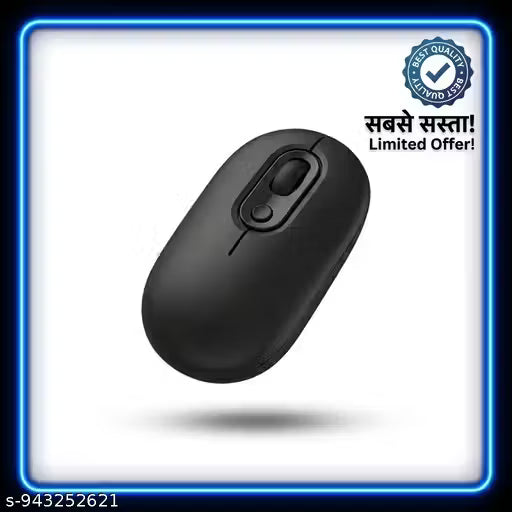 Ultra-Slim Wireless Mouse 1600 DPI High Precision Optical Tracking for Laptop (Pack of 1)