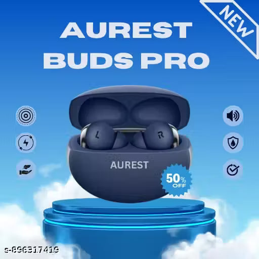 AUREST Buds Pro 3 | True Wireless Bluetooth Earbuds, Bluetooth Earphone with Advanced ENC, IP55 Water Resistance, Fast Pairing, Smart Touch Control & Premium Design