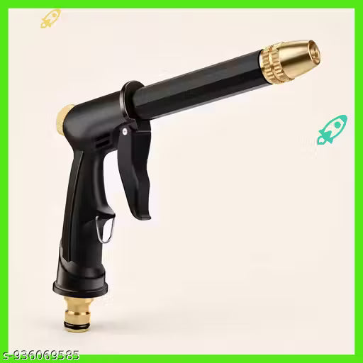 Water Pressure Spray Gun for Car Washing & Garden Cleaning | Brass Jet Nozzle for Hose Pipe | Adjustable High Pressure Water Gun for Bike Wash, Plant Watering & Window Cleaning