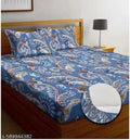 CottonDreamz Premium PolyCotton Double Bed Fitted Bedsheet Set