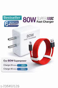 80 Watt Fast Charger; 5A Super Fast Mobile Charger, 80 watt charger, 80 Watt Adapter, Supports Supervooc, VOOC, Warp,