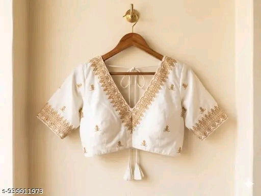 V neck party wear blouse.
