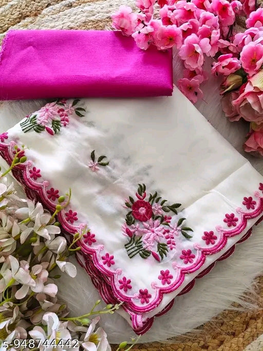 Embroidered saree.