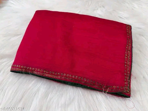 Vichitra silk beautiful designer saree.