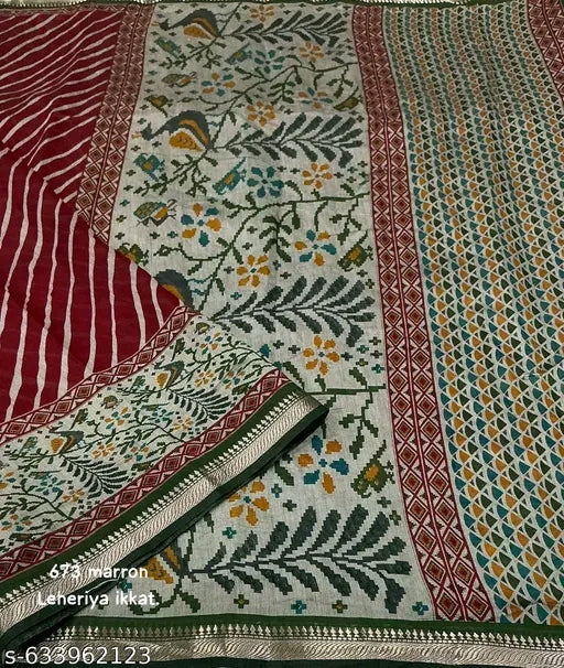 New munglpuri lkkat Lahariya maroon saree.