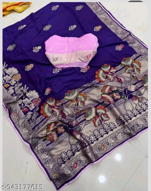 New purple colour saree.