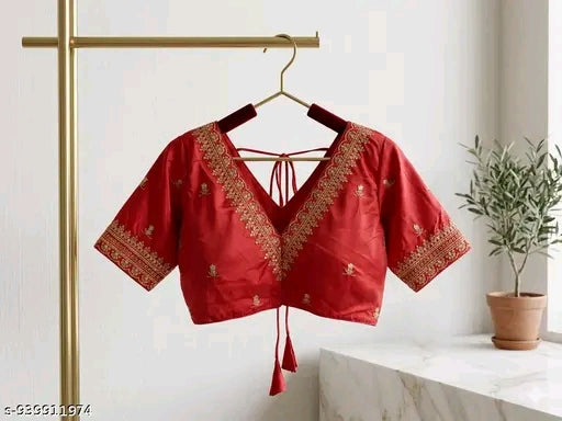 V neck party wear blouse.