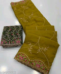 Embroidered saree.
