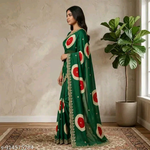 Georgette floral printed saree for daily wear and party wear.