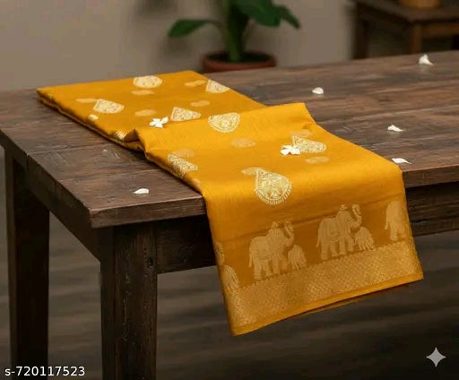 Dola silk viscose type design animal jecqured border..