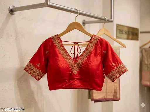 V neck party wear blouse.