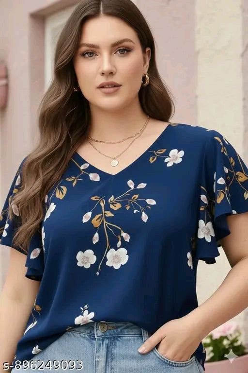 Floral casual short top.