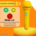 JMV Mini 3 Slids 24 Patterns Projector light Torch Kids Projection Light Toy (Multicolor)