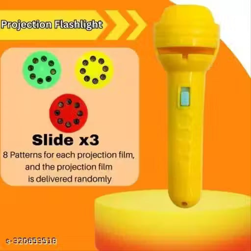 JMV Mini 3 Slids 24 Patterns Projector light Torch Kids Projection Light Toy (Multicolor)