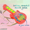Kidoyz Musical Transparent Gear Guitar Toy with Musical Rhymes Sound and 3D Light | Battery Operated | Musical Instrument | Inch Musical Guitar Lighting Toys for Kid and Toddlers ( pack of 1 pcs)