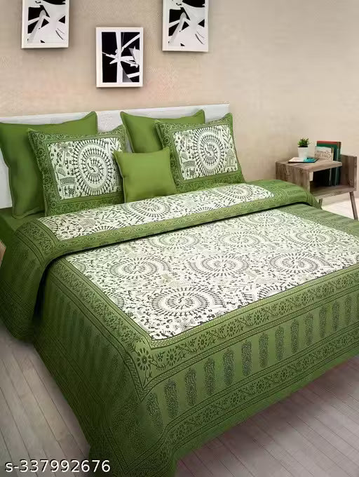 100% cotton double bed bedsheet (90x100)