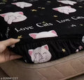 All Around Fitted Elastic CottonDouble Bedsheet With 2 PillowCovers