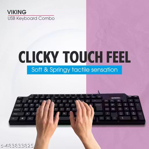 zebion Viking Wired Keyboard Mouse Combo Set (Black)