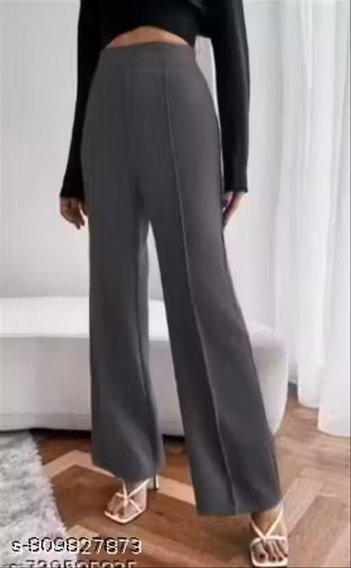 Women Regular Fit Lycra Blend Trousers – Comfortable Stretchable Formal/Casual Pants for Office