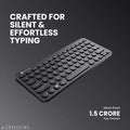 .Portronics Bubble Multimedia Wireless Keyboard 2.4 GHz & Bluetooth 5.0 Connectivity, Noiseless Experience, Compact Size, Shortcut Keys