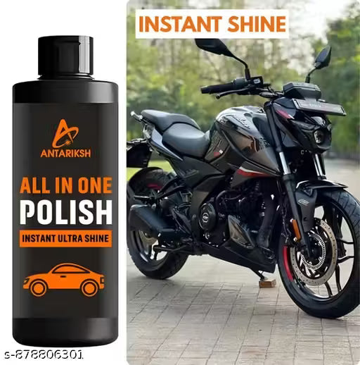 Mirror Shine All in One Liquid Polish (200ML) Car & Bike, with Microfiber Cloth, Dashboard Polish, Interior Polish, High Gloss, Long Lasting