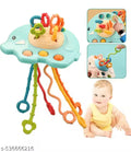 Non musical Baby Sensory Montessori Toy UFO Silicone Pull Cord Toy - Engaging Montessori Sensory Toy for Babies (1-2 Years)