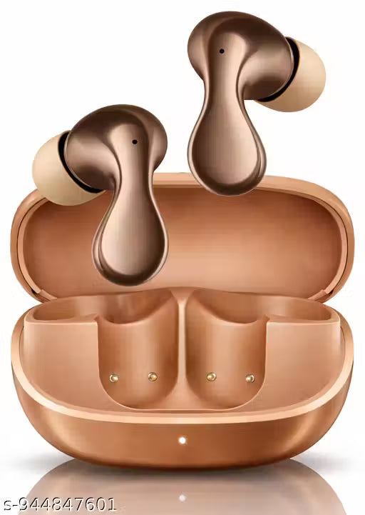 YonkoPremium Brown Super pods Bluetooth V6.0 True Wireless Earbuds with 180H Playtime, AI ENC Noise Cancellation & 13mm Heavy Bass Drivers