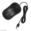 ZEBRONICS Zeb-Comfort Wired USB Mouse, 3-Button, 1000 DPI Optical Sensor, Plug & Play, for Windows/Mac, Black