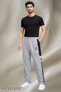 Relaxed men track pants | track SOLID men track pants | men's polyester track pant