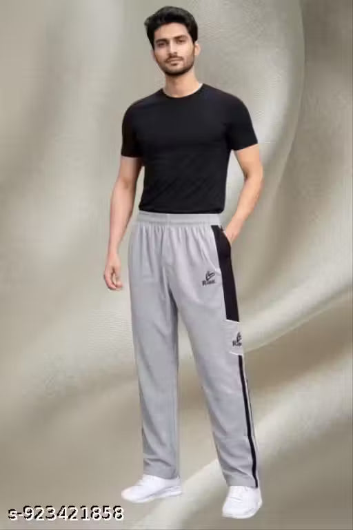 Relaxed men track pants | track SOLID men track pants | men's polyester track pant