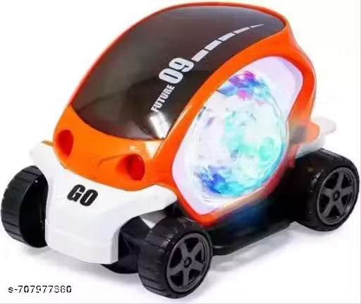 LUCKY' FASHION Kids Musical LED Light Stunt Car | Automatic 360 Degree Rotating Bump & Go Toy Vehicle | Indoor Fun Toy Car for Children