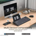 Portronics Bubble 3.0 Wireless Keyboard with Bluetooth + 2.4 GHz USB Receiver, Rechargeable Battery,