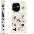 Vivo Y22/Y35 Cute Glitter Butterfly Soft Silicone Phone Case Cover
