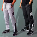 (Pack of 2) Men’s Stylish Lycra Lower Track Pants 2 zipper pocket at side | Stretchable Joggers for Gym, Sports