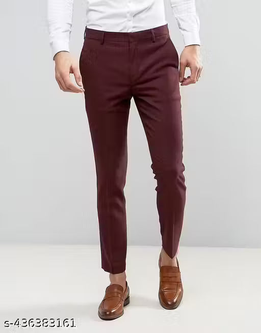 ARDLOR Maroon Formal Trouser For Mens|Formal Trouser for Men | Trouser for Men | Trouser | Pant | Casual Trouser for Men