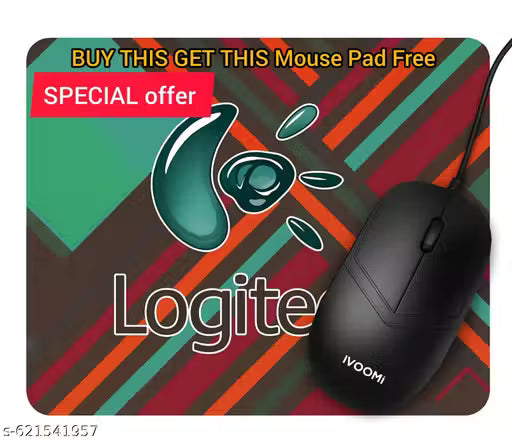ivoomi Bold High Quality USB Wired Mouse for Laptop & Desktop & CCTV Camera ( Black ) With Free Mouse Pad