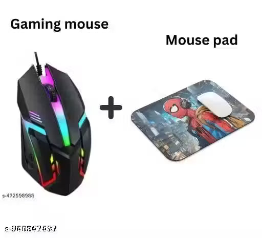 Gaming mouse with mouse pad high quality gaming mouse with spyderman mouse pad combo
