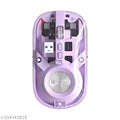 Portronics Toad 8 Transparent Wireless Bluetooth Mouse with Dual Wireless (BT + 2.4 GHz), Rechargeable Battery, Show/Hide Desktop, Multi-Device Pair, Adjust Sensitivity (Purple)