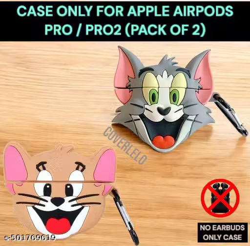 (Pack of 2) CUTE CASE FOR APPLE Airpods Pro / Airpods Pro 2||case only (Do Not Place Order For Other Brands)) cute cartoon print case for APPLE Airpods PRO MODEL