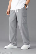 Men’s Premium Ribbed Cargo Joggers | Urban Streetwear Look | Stretchable & Stylish Dailywear Pants