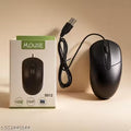 Wired Optical Mouse with 2400 DPI, Plug & Play, Ambidextrous, Hi-Optical Tracking, 1.6M Cable Length, 25 Lakhs Click Life, Ergonomic Mouse for Comfortable All-Day Grip (Black)
