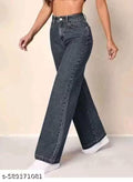STRAIGHT FIT GREY JEANS , GIRLS AND WOMEN