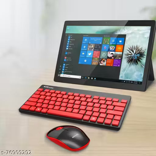 Portronics Key2-A Combo of Multimedia Wireless Keyboard & Mouse, Compact Light-Weight for PCs, Laptops and Smart TV, Black
