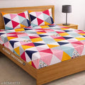 Glace-Cotton Bedsheet For Single/Double Bed With Pillow Covers
