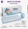 Rechargeable Wireless Keyboard Mouse Combo Stylish Mini Keyboard Set for Laptop Desktop Smart TV