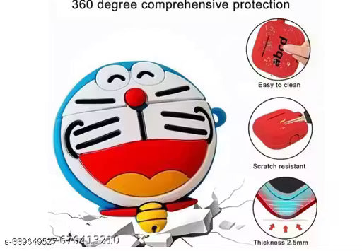 KT DORAEMON CASE Air Pods Pro 2 Selicon Protective Case(Cartoon character-Deoremon)