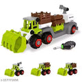 JVTS Friction Powered 3 in 1 Farm Truck with Screwdriver for Kids Boys Assembly Toy